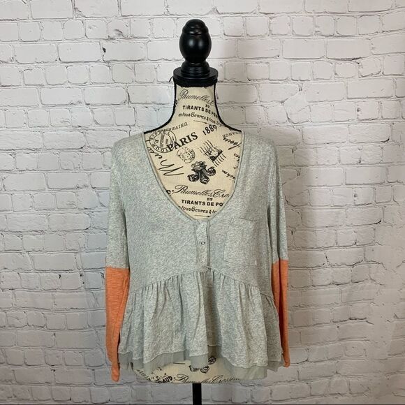 We The Free Womens Heart Of Mine Cotton Peplum Pullover Top Size Medium New! - Picture 3 of 10